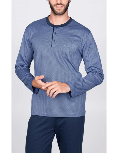 JULIPET PIGIAMA UOMO SERAFINO MANICA LUNGA E PANTALONE LUNGO - FIORANO