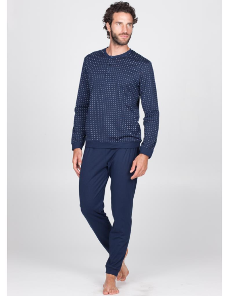 JULIPET PIGIAMA UOMO SERAFINO MANICA LUNGA E PANTALONE LUNGO