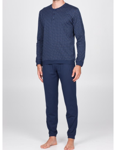 JULIPET PIGIAMA UOMO SERAFINO MANICA LUNGA E PANTALONE LUNGO 2