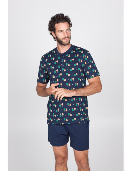 JULIPET PIGIAMA UOMO SERAFINO MEZZA MANICA E BERMUDA - FANO