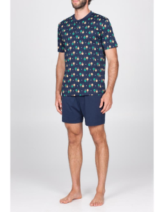 JULIPET PIGIAMA UOMO SERAFINO MEZZA MANICA E BERMUDA - FANO 2