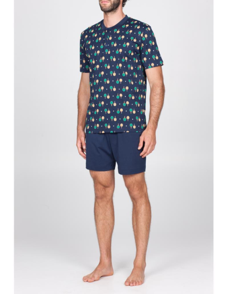 JULIPET PIGIAMA UOMO SERAFINO MEZZA MANICA E BERMUDA - FANO