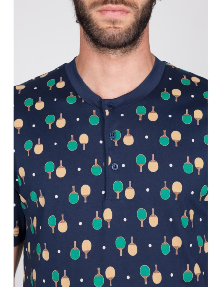 JULIPET PIGIAMA UOMO SERAFINO MEZZA MANICA E BERMUDA - FANO