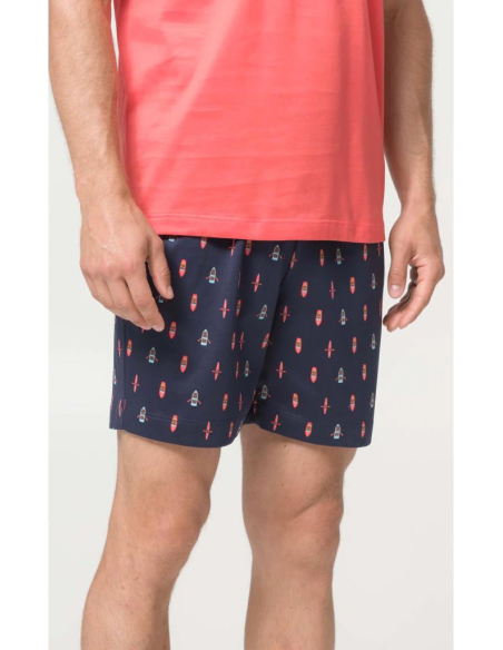 JULIPET PIGIAMA UOMO SERAFINO MEZZA MANICA E PANTALONE CORTO - TAVIANO