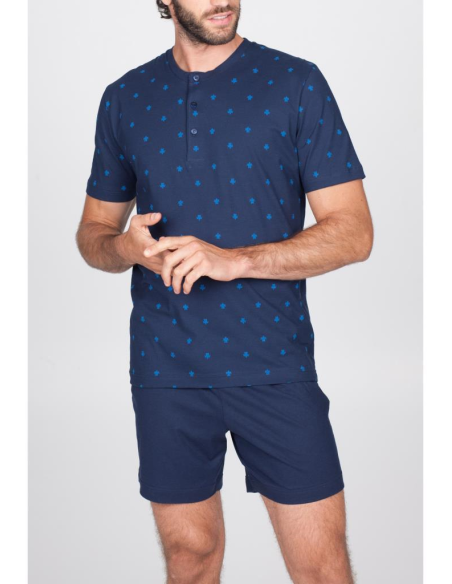 JULIPET PIGIAMA UOMO A SERAFINO MANICA CORTA E PANTALONE CORTO - FIGLINE