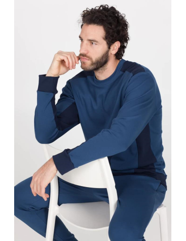 JULIPET PIGIAMA UOMO GIROCOLLO MANICA LUNGA E...