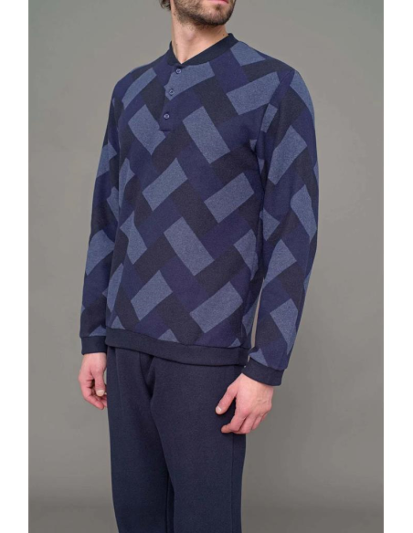 JULIPET PIGIAMA UOMO SERAFINO MANICA LUNGA E PANTALONE LUNGO - CHIUSA