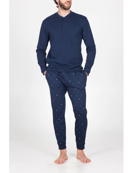 JULIPET PIGIAMA UOMO SERAFINO MANICA LUNGA E PANTALONE LUNGO - DAVOS