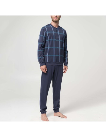 JULIPET PIGIAMA UOMO SERAFINO MANICHE LUNGHE E PANTALONE LUNGO - TORTONA