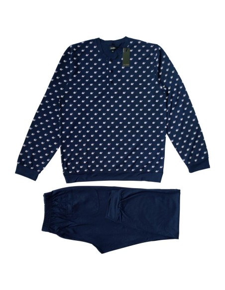 JULIPET PIGIAMA UOMO SERAFINO MANICA LUNGA E PANTALONE LUNGO - RENON