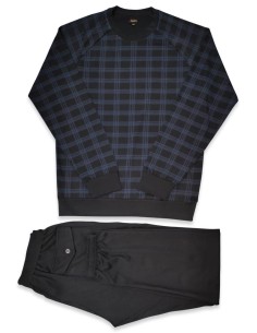 JULIPET PIGIAMA UOMO GIROGOLA MANICA LUNGA E PANTALONE LUNGO