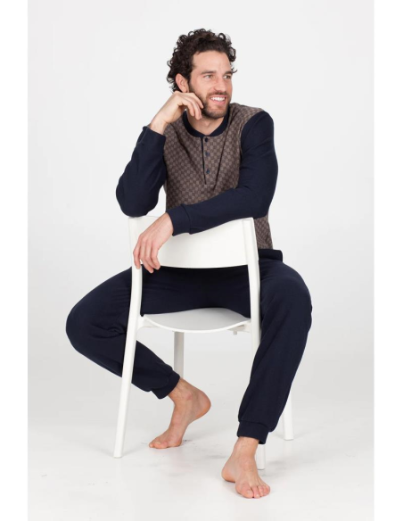 JULIPET PIGIAMA UOMO SERAFINO MANICA LUNGA E PANTALONE LUNGO - DORIO