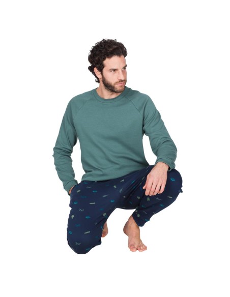JULIPET PIGIAMA UOMO GIROCOLLO MANICA LUNGA E PANTALONE LUNGO - DEGO 
