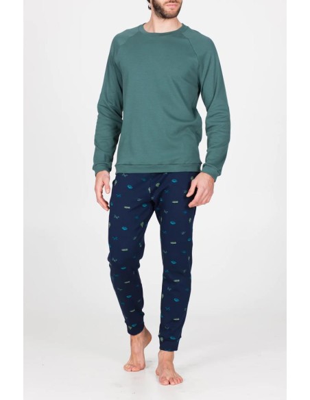 JULIPET PIGIAMA UOMO GIROCOLLO MANICA LUNGA E PANTALONE LUNGO - DEGO 