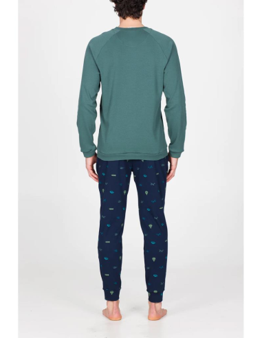 JULIPET PIGIAMA UOMO GIROCOLLO MANICA LUNGA E...