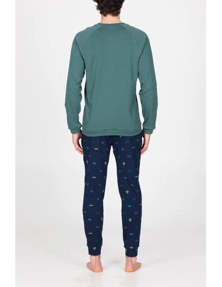JULIPET PIGIAMA UOMO GIROCOLLO MANICA LUNGA E PANTALONE LUNGO - DEGO 