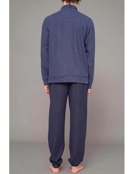 JULIPET PIGIAMA UOMO LUNGO CON ZIP MANICA LUNGA E PANTALONE LUNGO - CINISELLO
