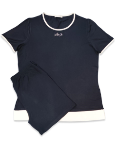 LIU JO PIGIAMA DONNA GIROCOLLO MANICA CORTA E...