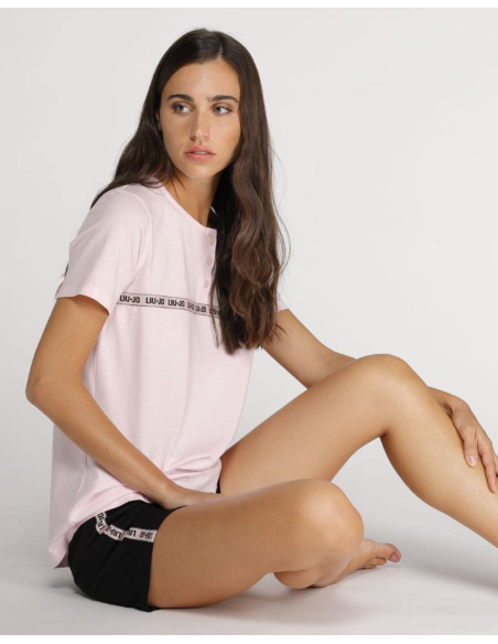 LIU JO PIGIAMA DONNA SERAFINO MEZZA MANICA E PANTALONE CONRTO - COT.MODAL