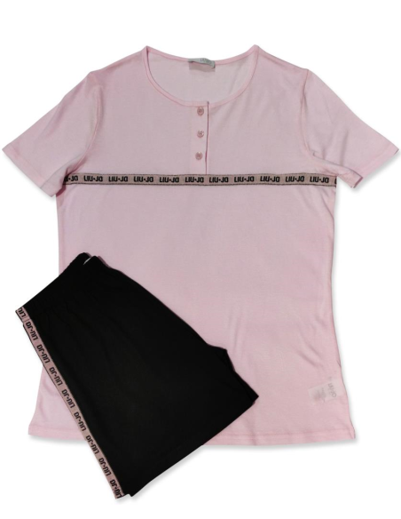 LIU JO PIGIAMA DONNA SERAFINO MEZZA MANICA E PANTALONE CONRTO - COT.MODAL