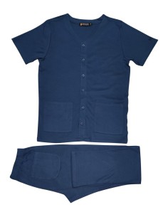 MARINA MILITARE PIGIAMA UOMO APERTO MEZZA MANICA E...