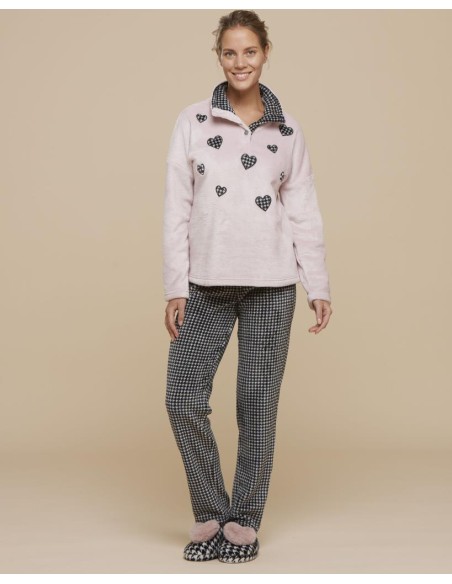 NOIDINOTTE PIGIAMA DONNA MANICA LUNGA E PANTALONE LUNGO