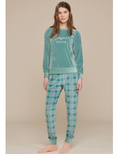 NOIDINOTTE PIGIAMA DONNA MANICA LUNGA E PANTALONE LUNGO