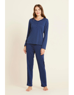 NOIDINOTTE PIGIAMA DONNA SERAFINO MANICA LUNGA E...