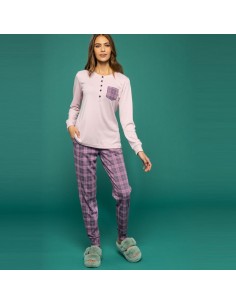 NOIDINOTTE PIGIAMA DONNA SERAFINO MANICA LUNGA E...