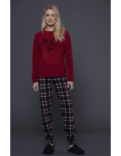 NOIDINOTTE PIGIAMA DONNA GIROCOLLO MANICA LUNGA E...