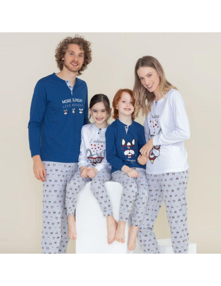 NOIDINOTTE PIGIAMA BAMBINA SERAFINO MANICA LUNGA E PANTALONE LUNGO