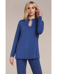 ANNETTE PIGIAMA DONNA SCOLLO V MANICA LUNGA E PANTALONE...