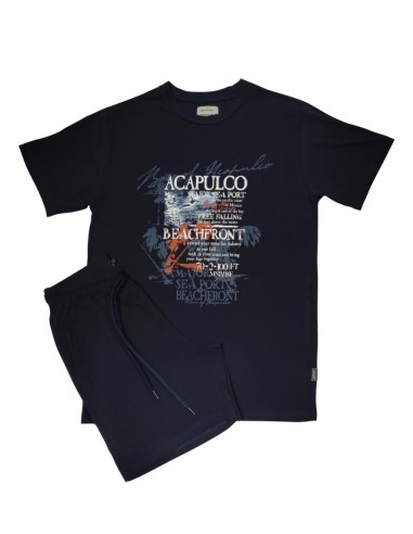 JAMAS PIGIAMA UOMO GIROCOLLO MEZZA MANICA E...