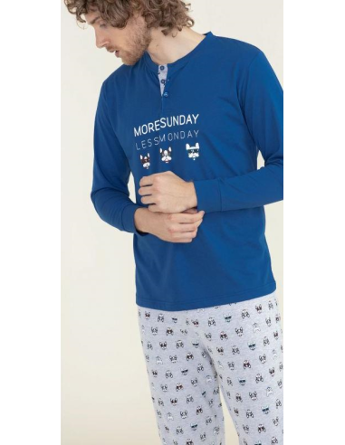 NOIDINOTTE PIGIAMA UOMO SERAFINO MANICA LUNGA E...