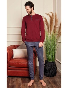 QBO PIGIAMA UOMO A SERAFINO MANICA LUNGA E PANTALONE LUNGO