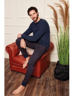 QBO PIGIAMA UOMO SERAFINO MANICA LUNGA E PANTALONE LUNGO