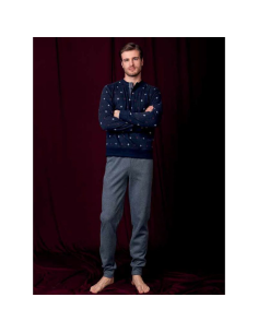 Q.BO PIGIAMA UOMO SERAFINO MANICA LUNGA E PANTALONE LUNGO