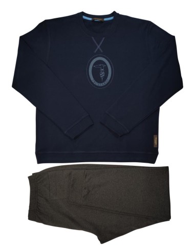 TRUSSARDI PIGIAMA UOMO GIROGOLA MANICA LUNGA E...