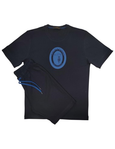 TRUSSARDI PIGIAMA UOMO GIROGOLA MANICA CORTA E...
