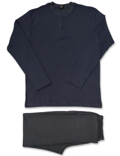 QBO PIGIAMA UOMO SERAFINO MANICA LUNGA E PANTALONE LUNGO 