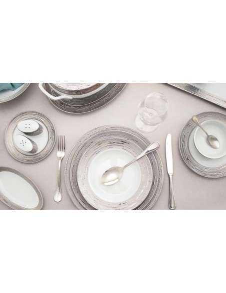 PORCEL SERVIZIO PIATTI 62 PEZZI - ANTAR ARGENTATUS