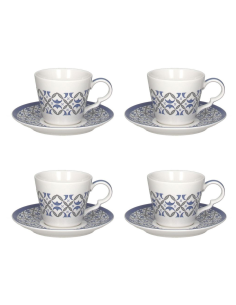 ANDREA FONTEBASSO SET 4 TAZZE THE 25 CL CON PIATTO - TEA...