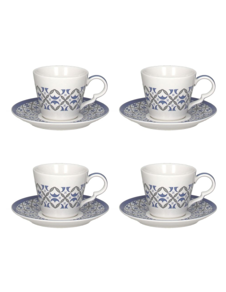 ANDREA FONTEBASSO SET 4 TAZZE THE 25 CL CON PIATTO - TEA TIME