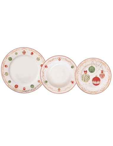 EASY LIFE SERVIZIO PIATTI NATALIZI 18 PEZZI -...
