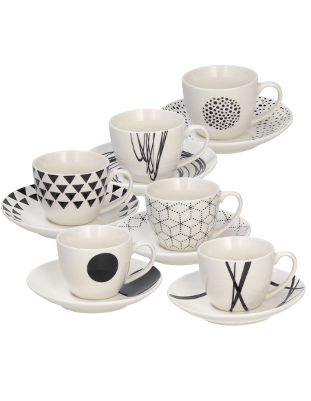 TOGNANA SET 6 TAZZE CAFFE 8 CL - METROPOLIS GRAPHIC