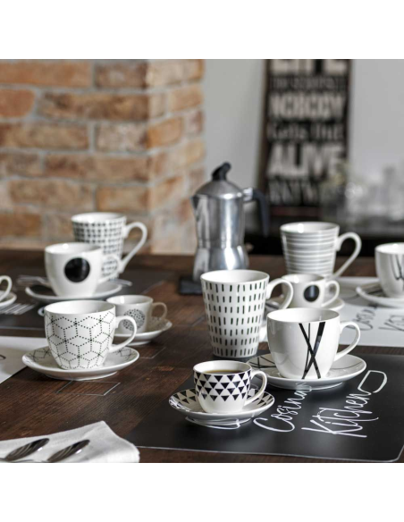 TOGNANA SET 6 TAZZE CAFFE 8 CL - METROPOLIS GRAPHIC