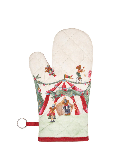 NUVOLE DI STOFFA SET GUANTO DA CUCINA E PRESINE - BEAR WONDERLAND