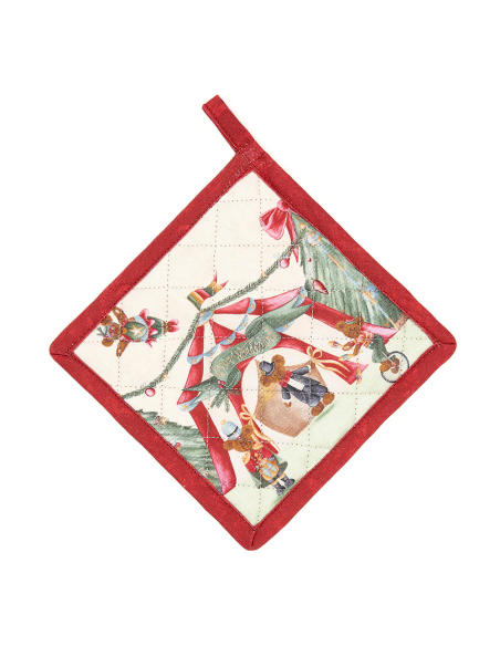 NUVOLE DI STOFFA SET GUANTO DA CUCINA E PRESINE - BEAR WONDERLAND