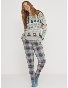 NOIDINOTTE PIGIAMA DONNA GIROCOLLO MANICA LUNGA E...