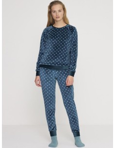 NOIDINOTTE PIGIAMA DONNA GIROCOLLO MANICA LUNGA E...